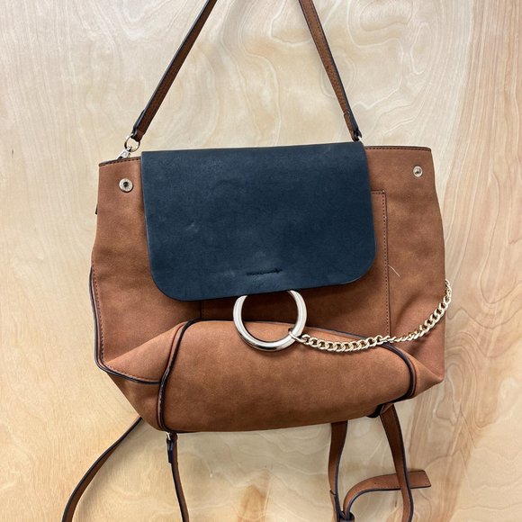 Justfab Bags | Justfab Chloe Backpack | Color: Black/Brown - SHIPS FAST💨✅ - Picture 3 of 4